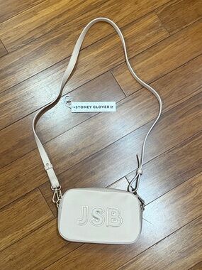 Stoney Clover Lane Pale Pink JSB Embroidered Crossbody Bag